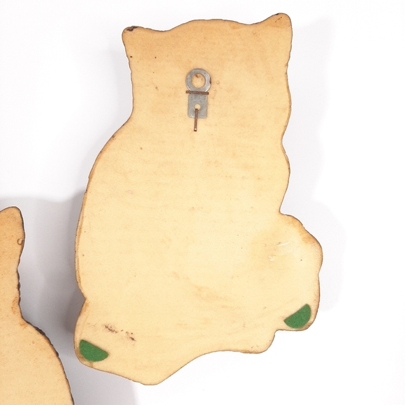 Vintage Foam Craft Brown Owls Wall Hanging Set of Two - Picture 4 of 9